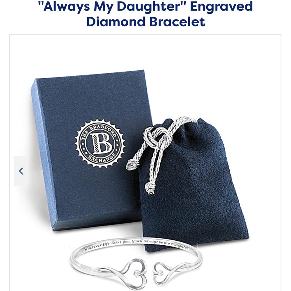 The Bradford Exchange “Always My Daughter” Diamond Bracelet